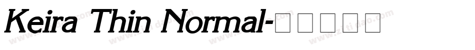 Keira Thin Normal字体转换